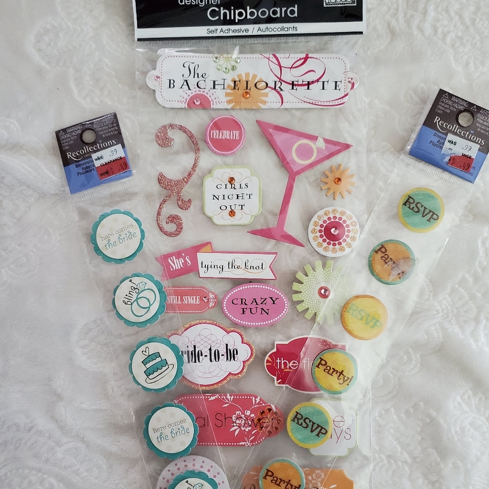 Party Theme Scrapbooking Stickers